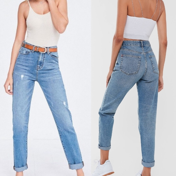 Urban Outfitters Denim - BDG Straight Leg Mom High Rise Distressed Jeans - COPY